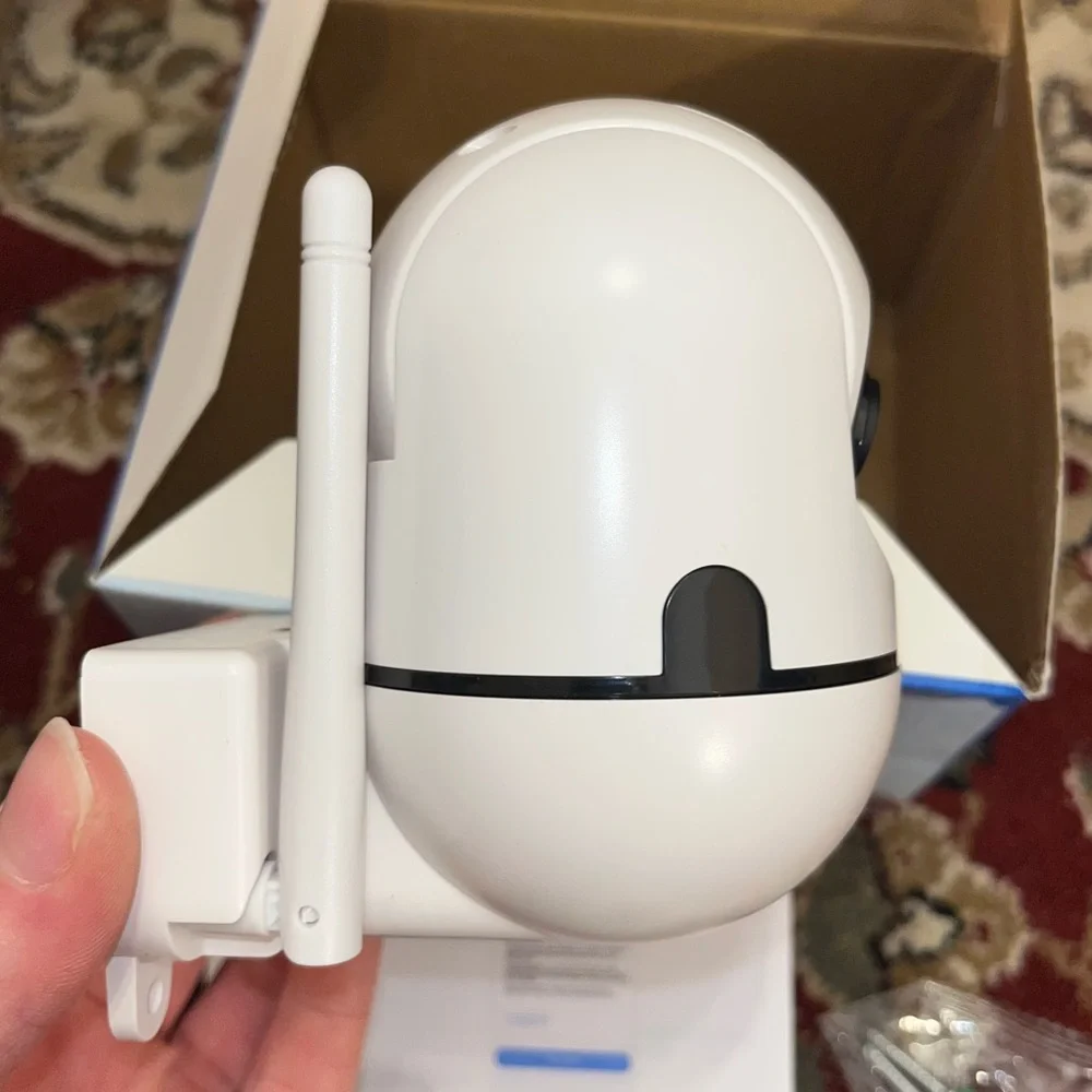 Set of 2 White Surveillance Cameras with USB Cables